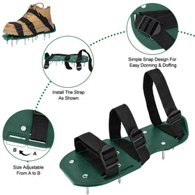 Durable plastic base of Aishkimo aerator shoes with corrosion‑resistant spikes.