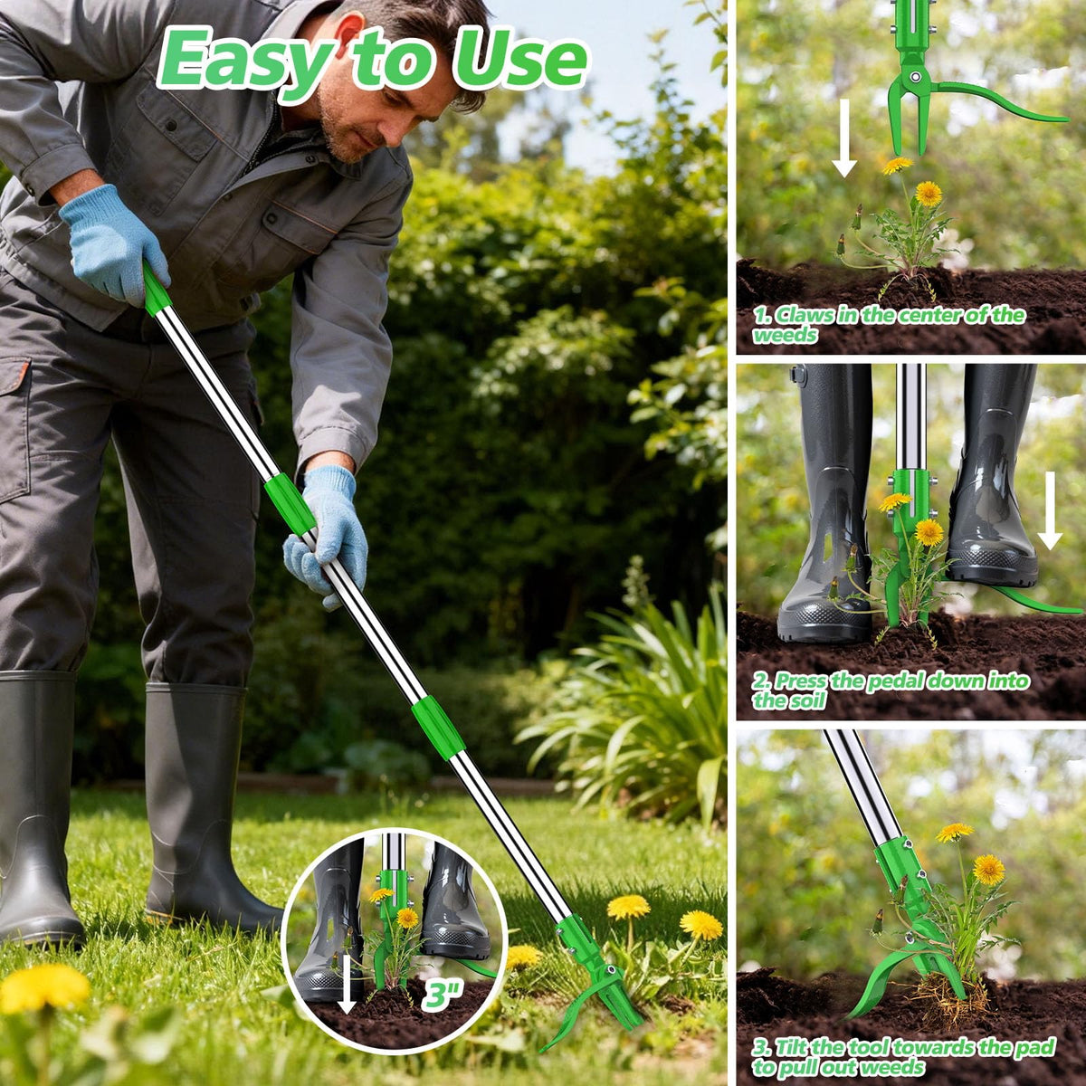 Aishkimo adjustable handle setup fits different user heights