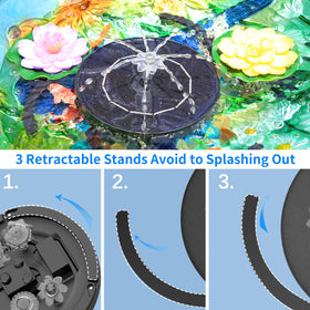 AISITIN 3.5W solar bird bath nozzle storage keeps nozzles secure during use