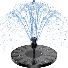AISITIN 3.5W solar bird bath pump, front view, ready to energize outdoor water features.