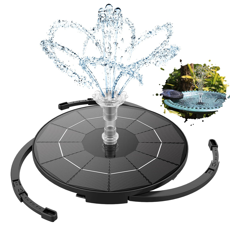 AISITIN 3.5W solar pump in bright sun powering water flow