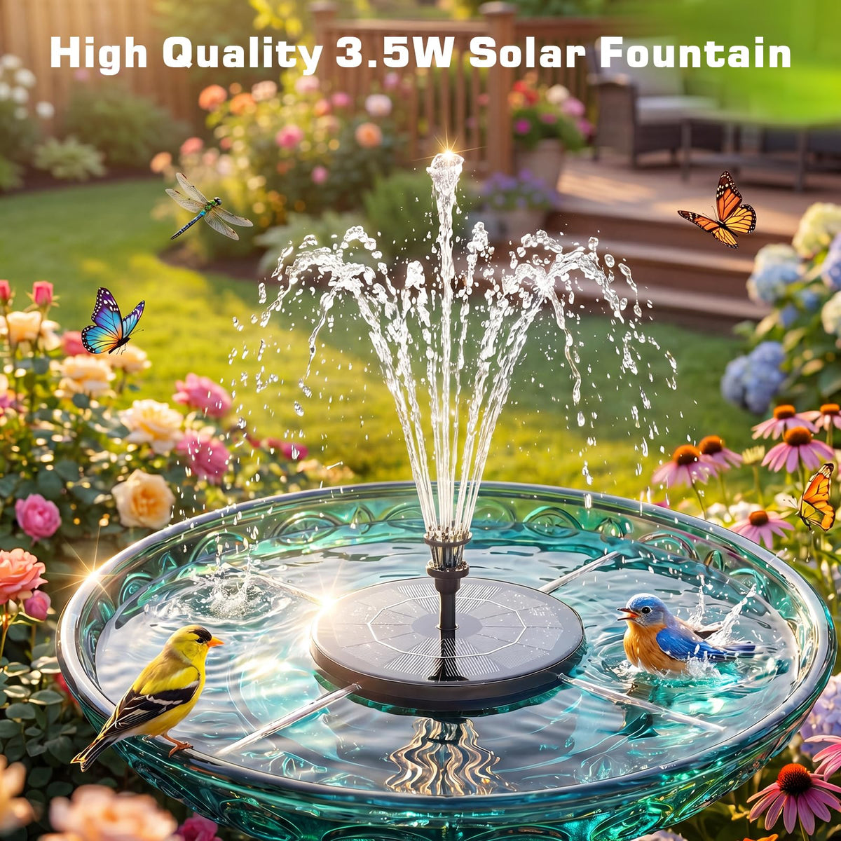 AISITIN attracts birds like hummingbirds to the fountain
