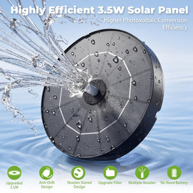 AISITIN bird bath fountain showing multiple nozzle spray options