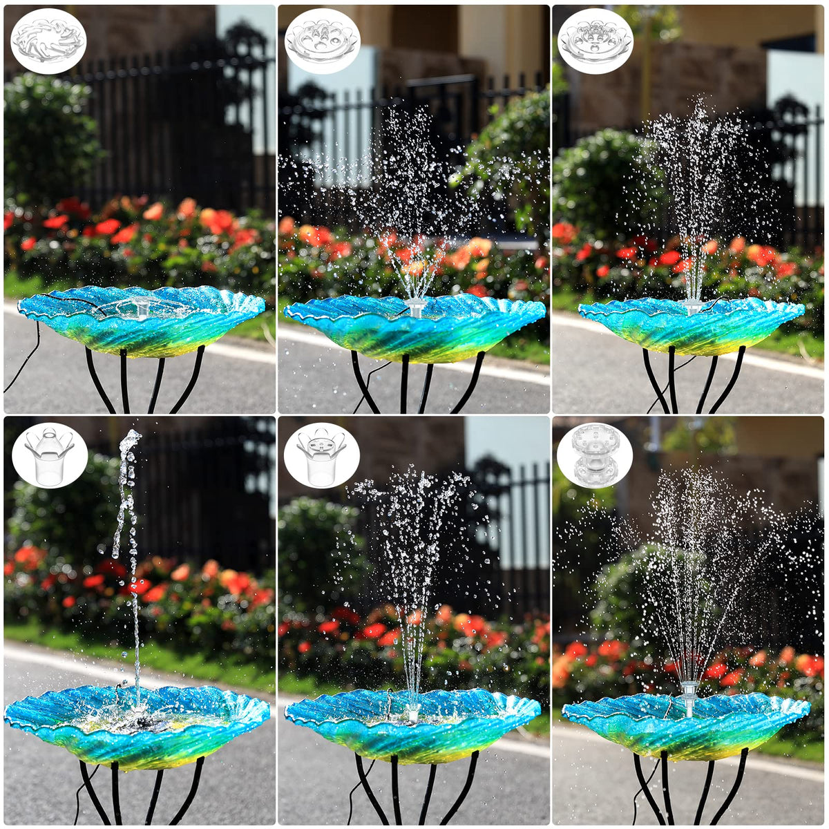 AISITIN bird-bath nozzles show versatile spray patterns