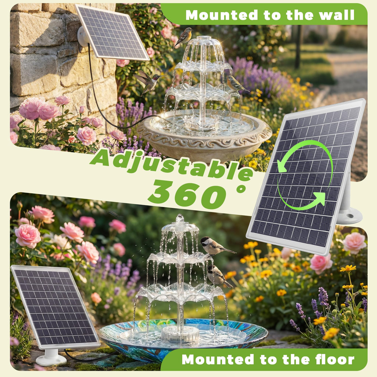AISITIN bird feeder and water fountain setup to attract backyard birds.