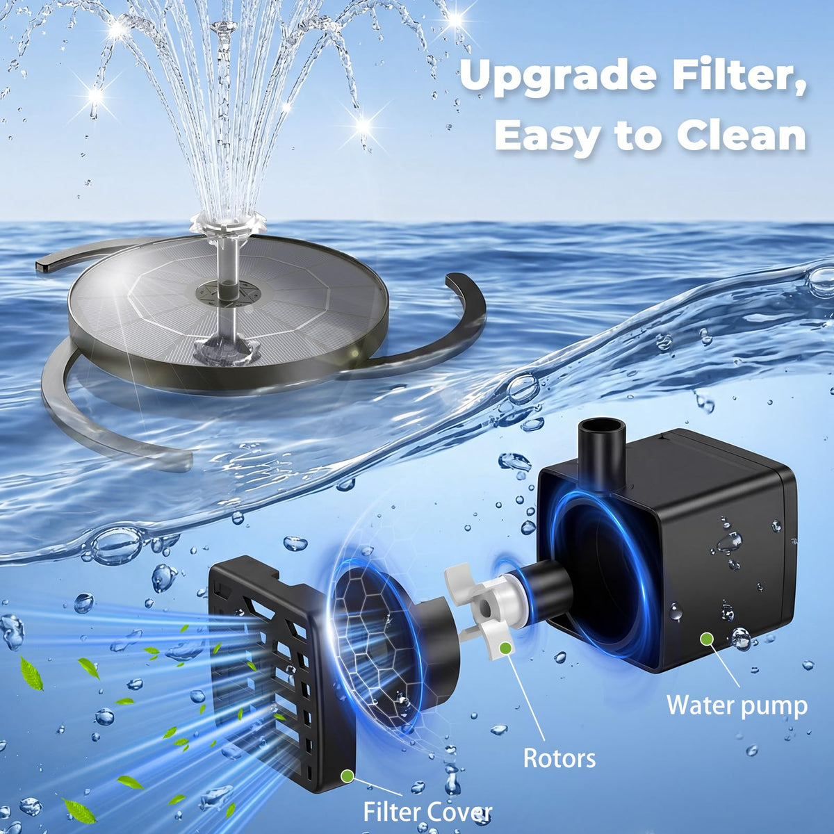 AISITIN durable, eco-friendly fountain for gardens and ponds