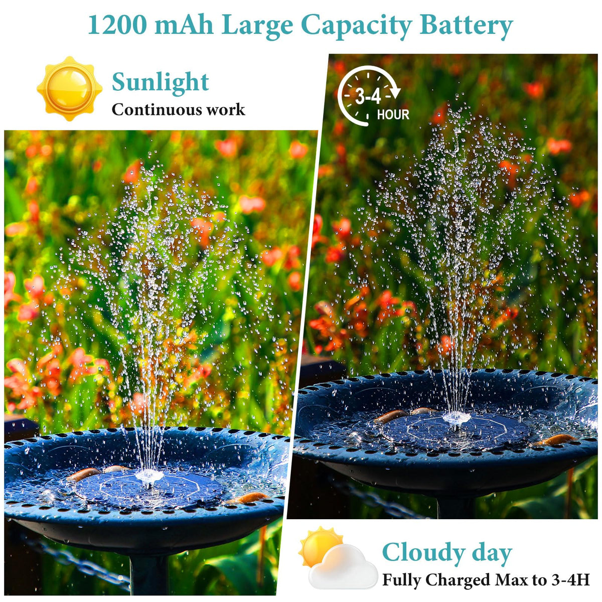 AISITIN eight-nozzle set offers varied spray patterns for your garden fountain.