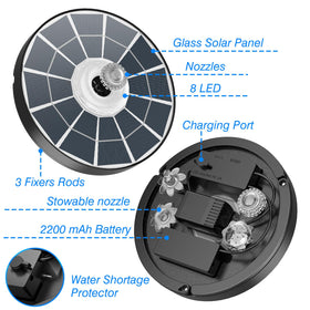 AISITIN fountain enhances garden ponds, bird baths, and pools.