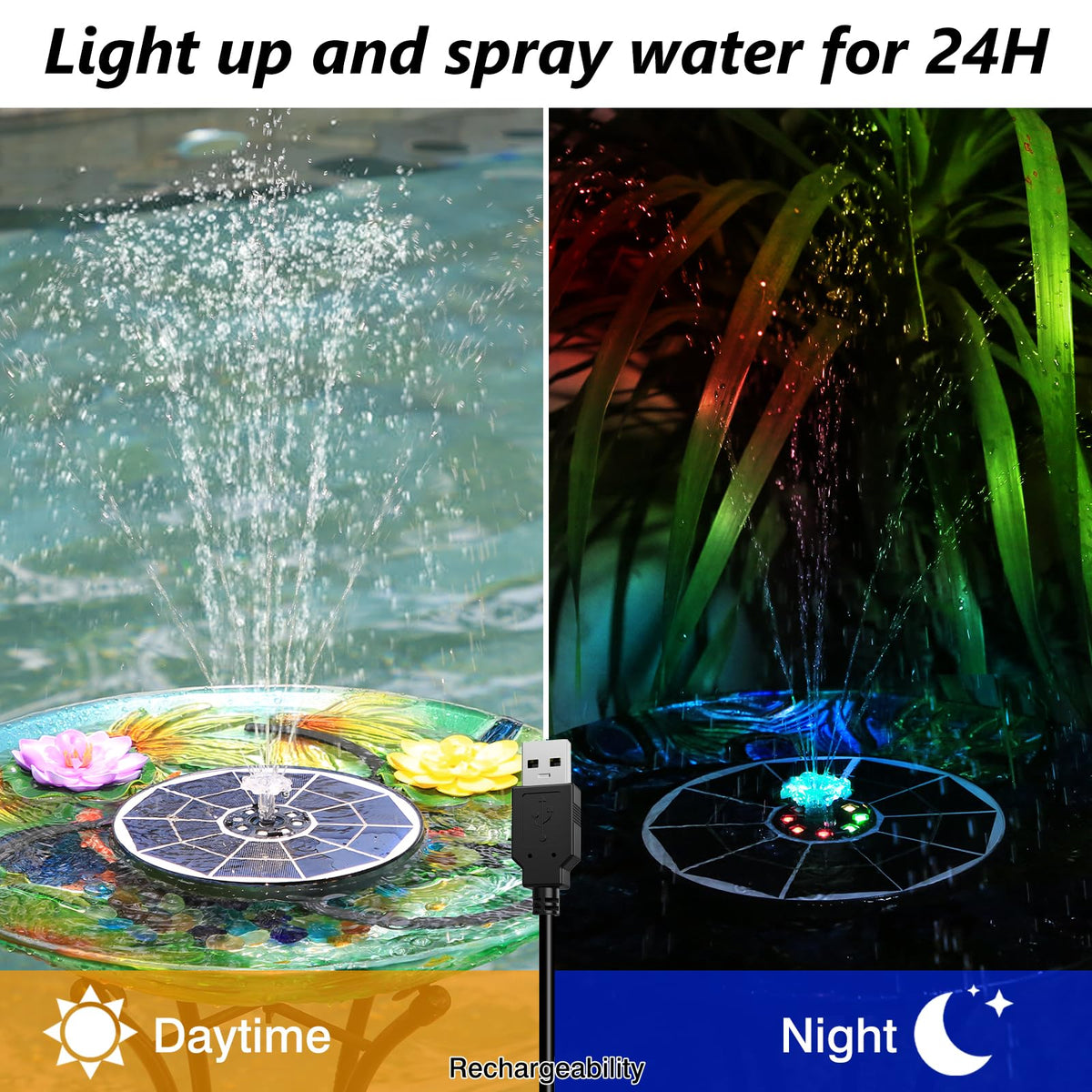 AISITIN LED colorful lights illuminate nighttime spaces with cycling hues.
