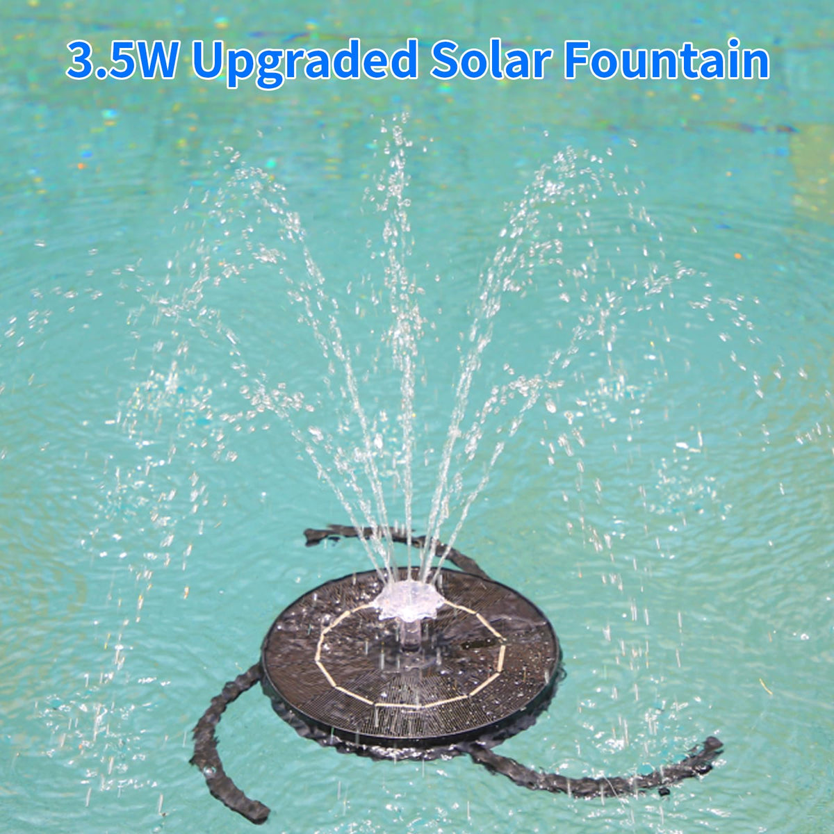 AISITIN pond fountain operates quietly with solar power