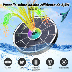 AISITIN rechargeable battery 3000mAh supports fountain operation during cloudy days.