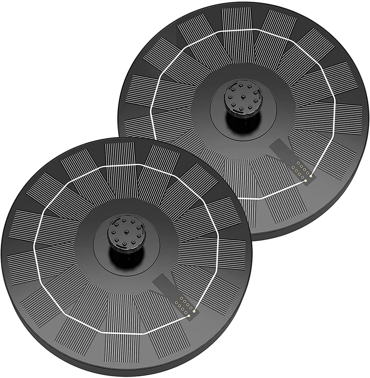 AISITIN solar bird bath fountain with six nozzles for dynamic garden spray.