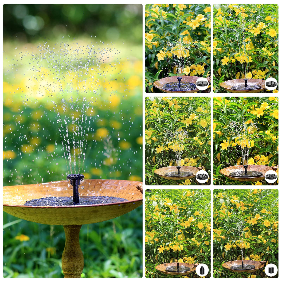 AISITIN suction cups keep the fountain firmly in place on flat surfaces.