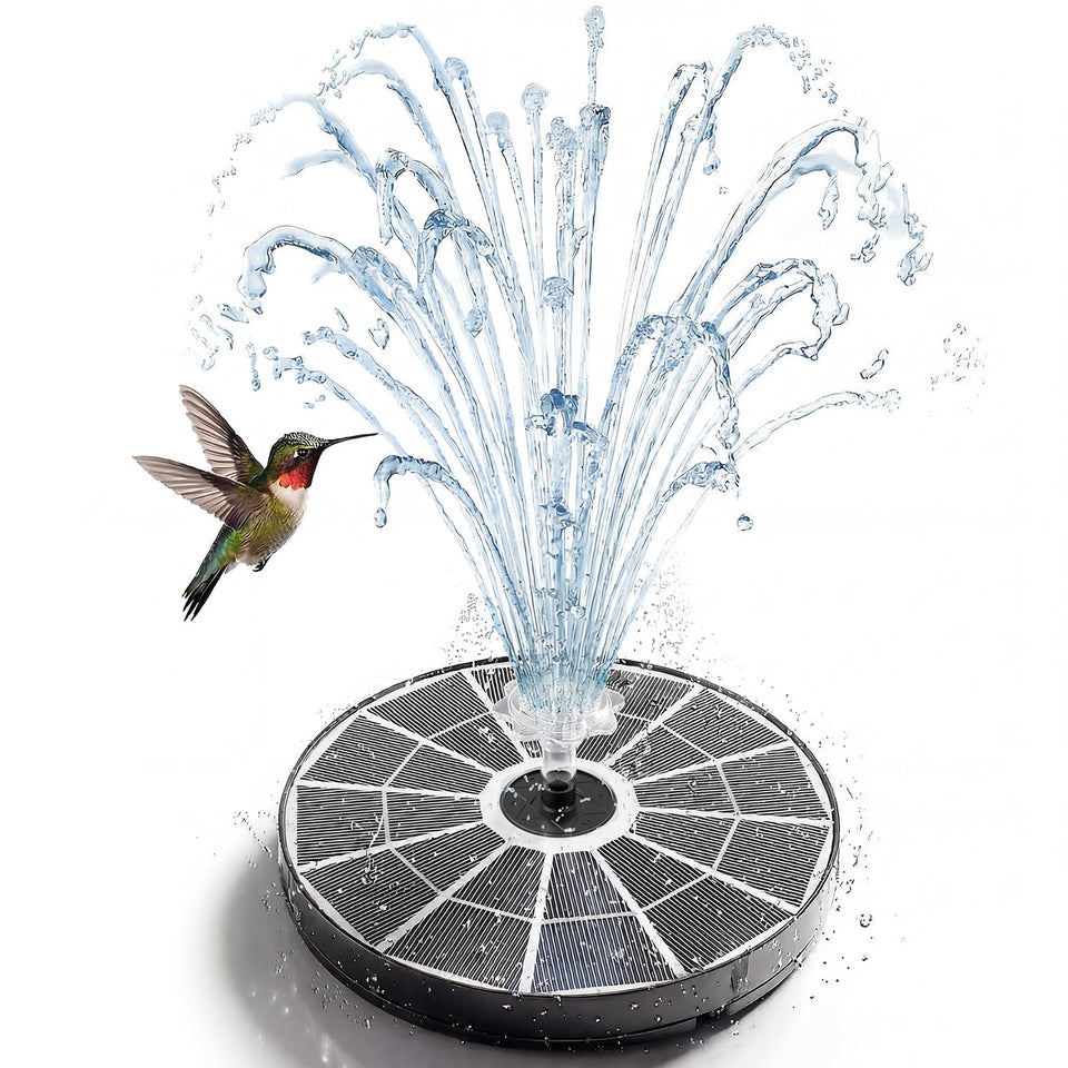 AISITIN solar birdbath panel glass powers a sun-driven fountain.