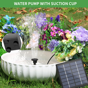 AISITIN solar fountain with 9.8 ft cord for flexible placement in sunny spaces.