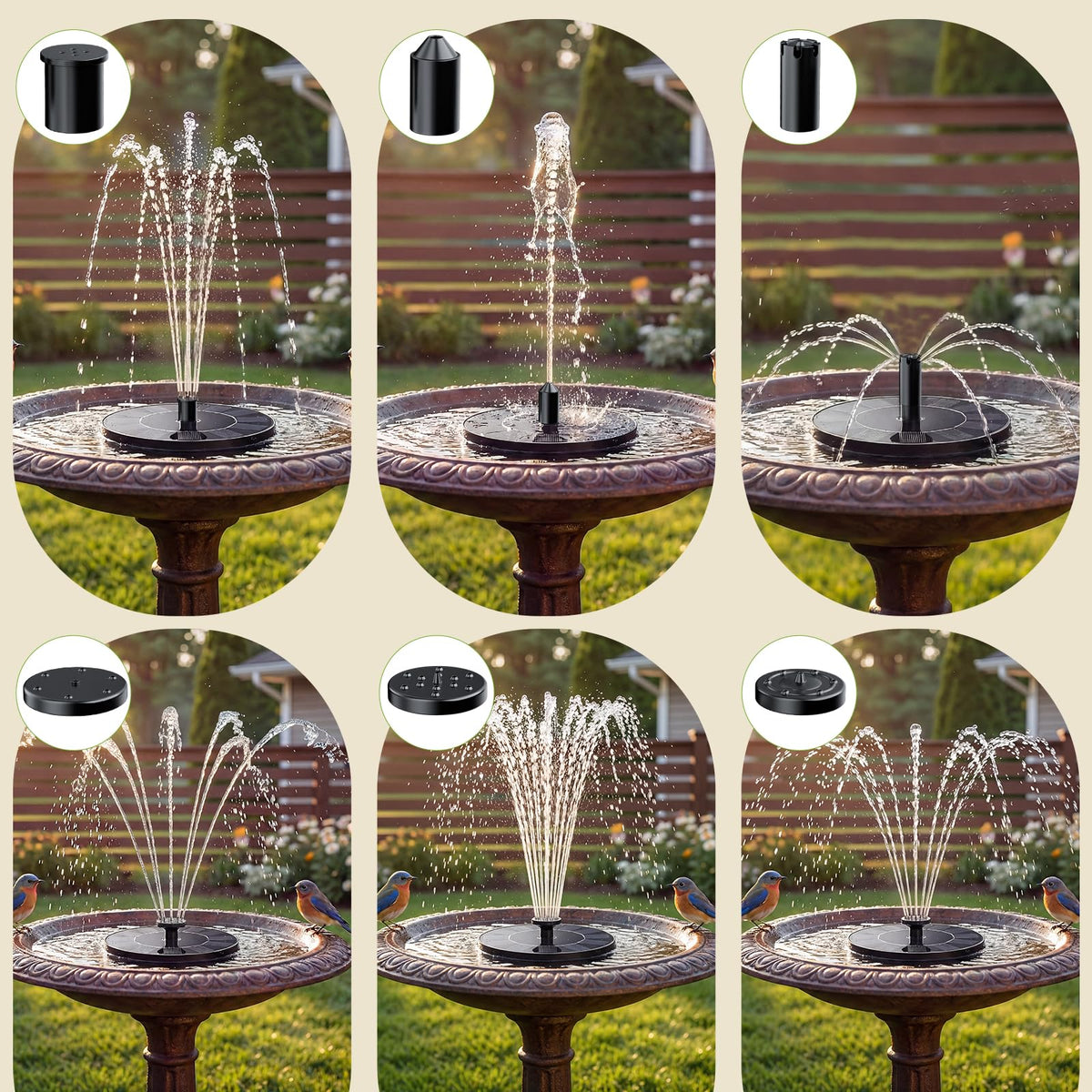 AISITIN bird bath setup ideal for attracting birds with energy-free motion