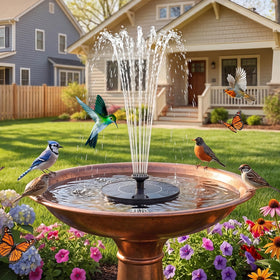 AISITIN solar fountain starts under direct sun within seconds for instant display
