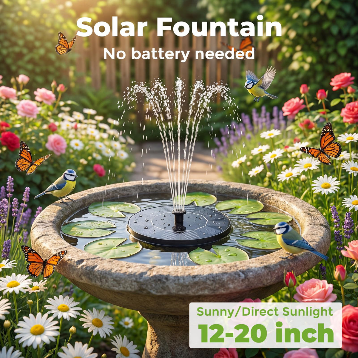 AISITIN easy installation: submerge, place in sun, and enjoy without tools