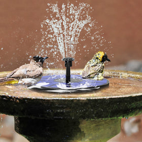 AISITIN solar fountain kit ready to install in garden.