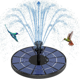 AISITIN solar panel captures sunlight to power the fountain efficiently.