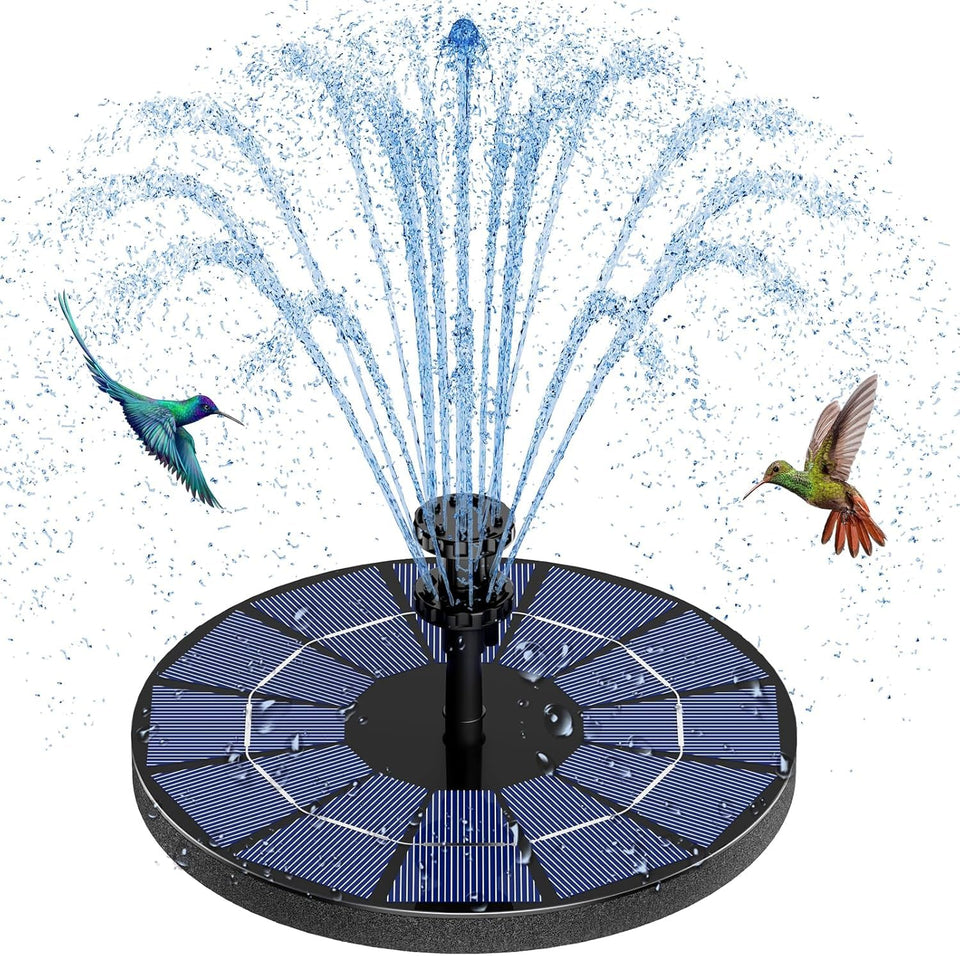 AISITIN solar panel captures sunlight to power the fountain efficiently.