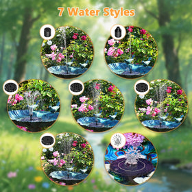 AISITIN battery backup enables night operation of the fountain.