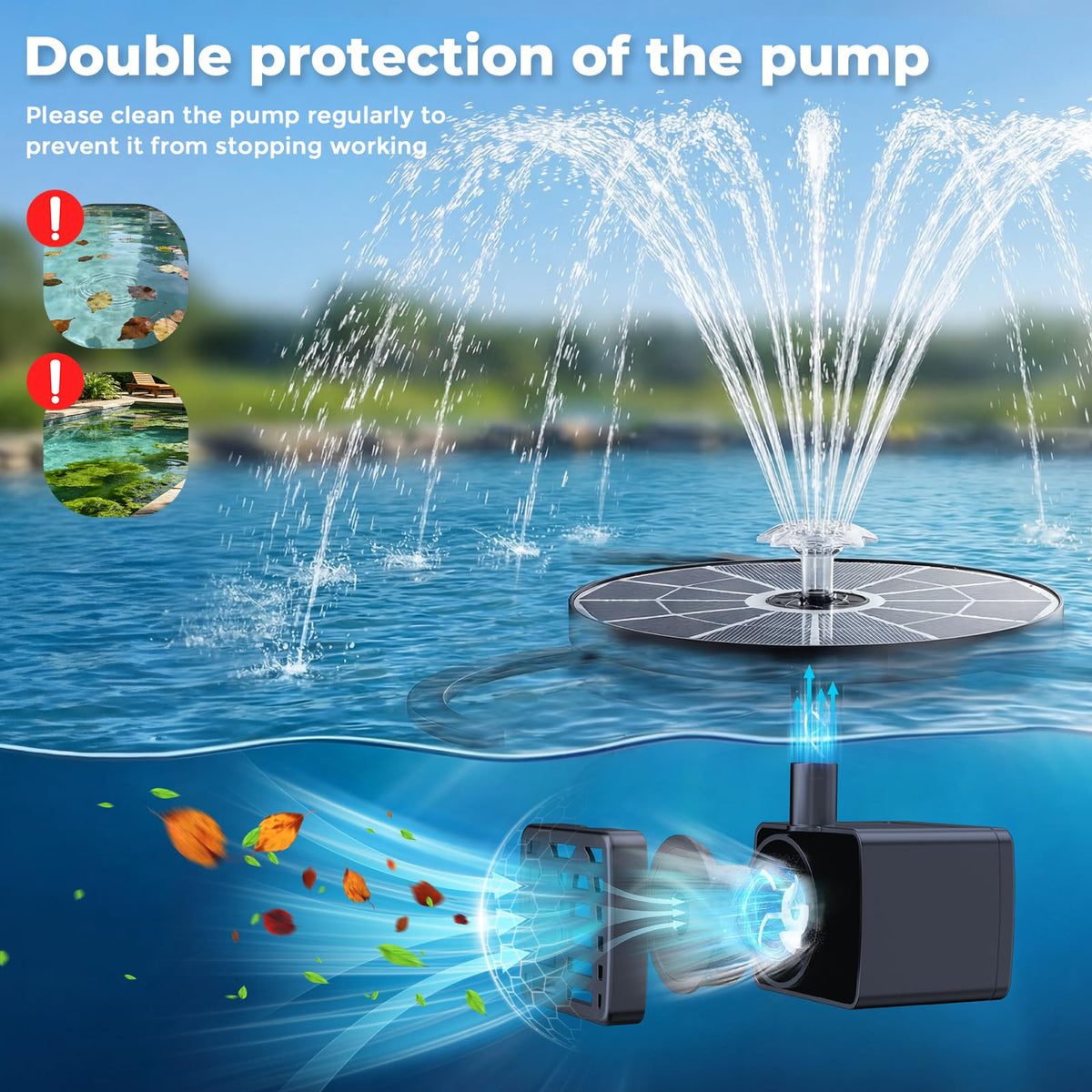 AISITIN outdoor garden fountain adds charm to ponds and patios.