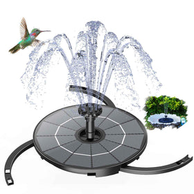 AISITIN solar panel 2.8W powering a garden fountain for efficient sun driven operation