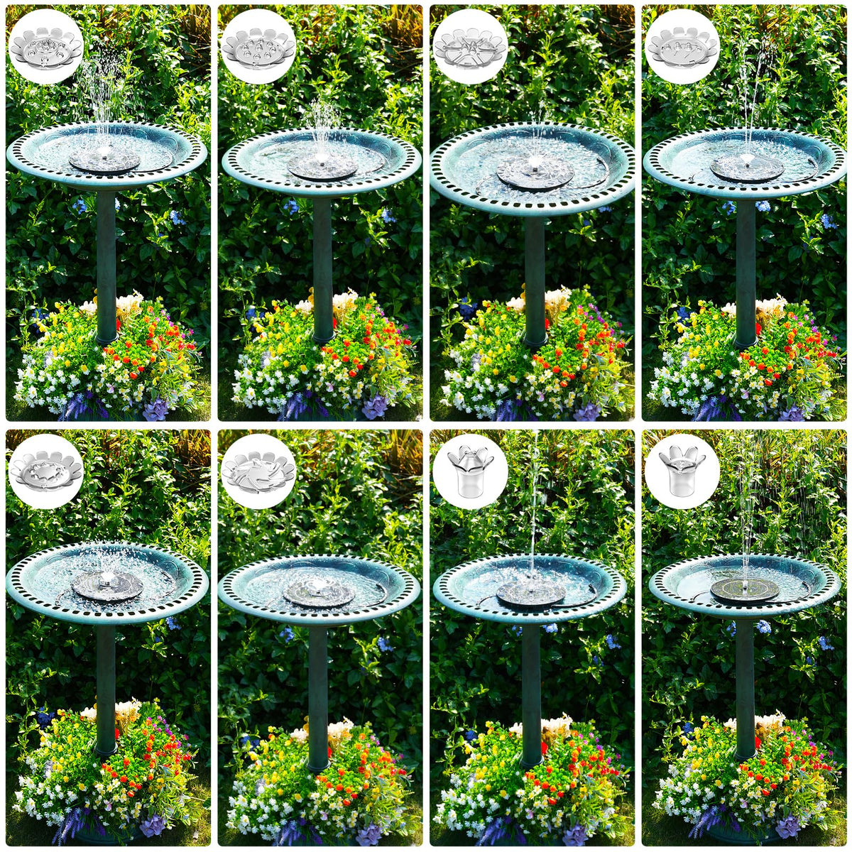 AISITIN detachable solar panel design offers flexible fountain placement