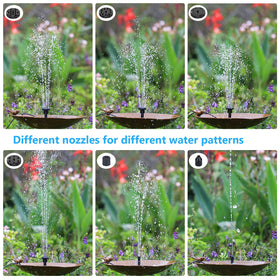 AISITIN solar pump powering water features in bird baths, ponds, and small gardens.
