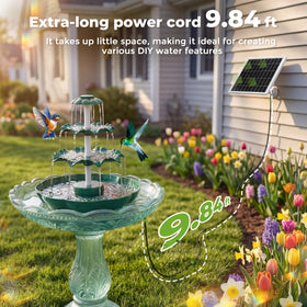 AISITIN solar pump detachable setup enables versatile water features outdoors