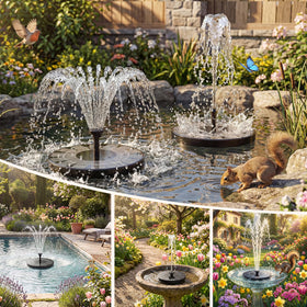 Suspension bracket stabilizes AISITIN fountain in shallow basins