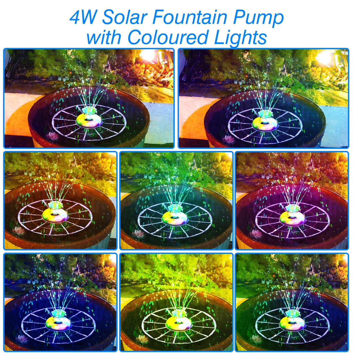 AISITIN water pump in action creates a soothing garden spray.