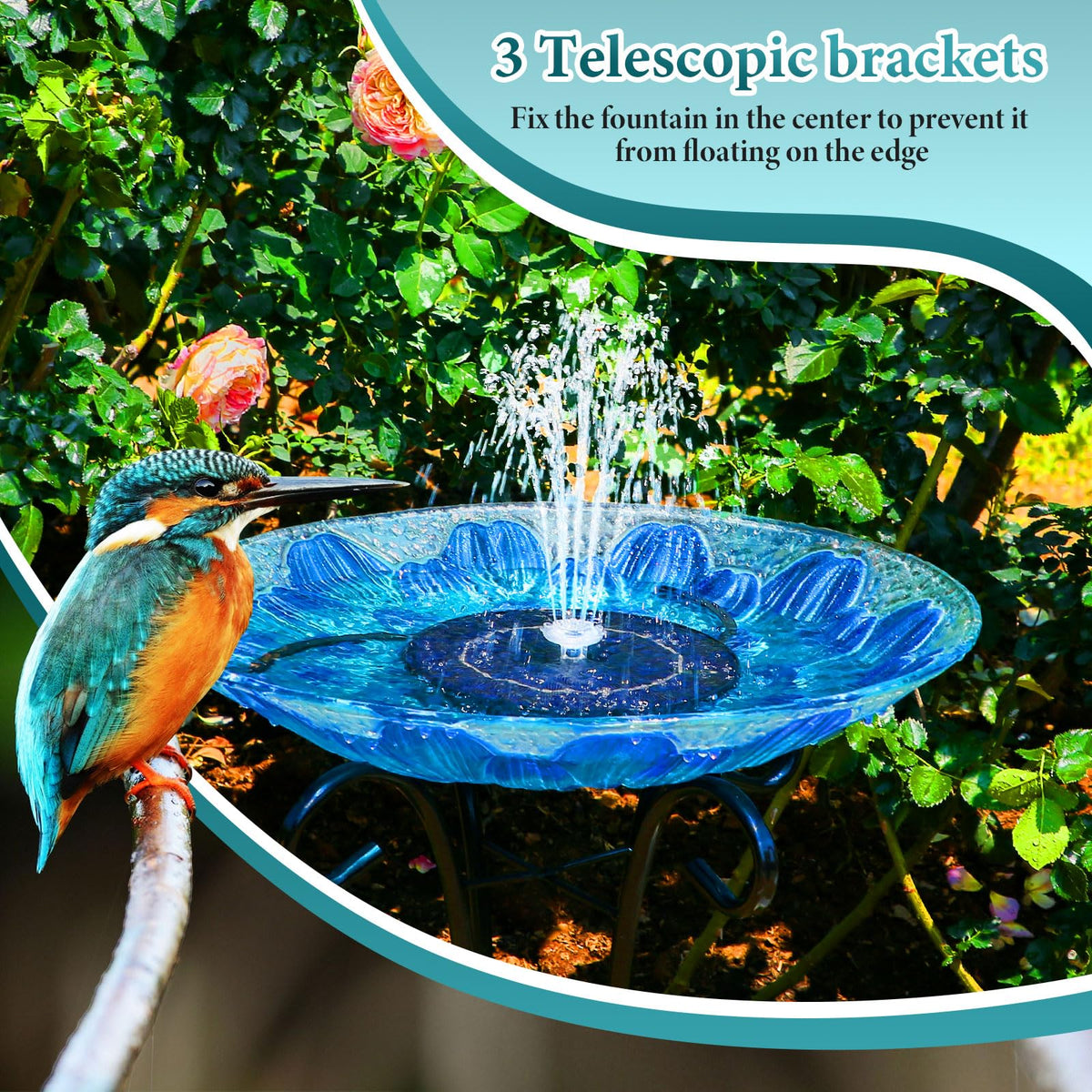 AISITIN windmill nozzle adds playful rotation to the fountain display.
