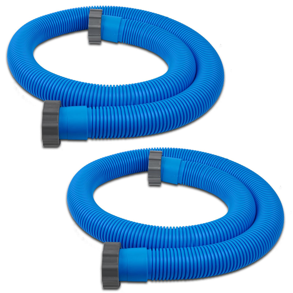 AISunGoo 2x1.5 inch pool hoses with screw-on ends for quick replacement.