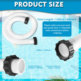 AISunGoo pool hoses with screw-on ends simplify installation and replacement.