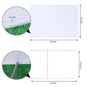 AITIKUE blank yard sign 18x12 back view, supports double-sided messaging.