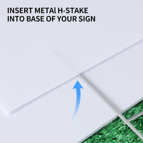 AITIKUE yard sign stake with H-design, provides stable outdoor placement.
