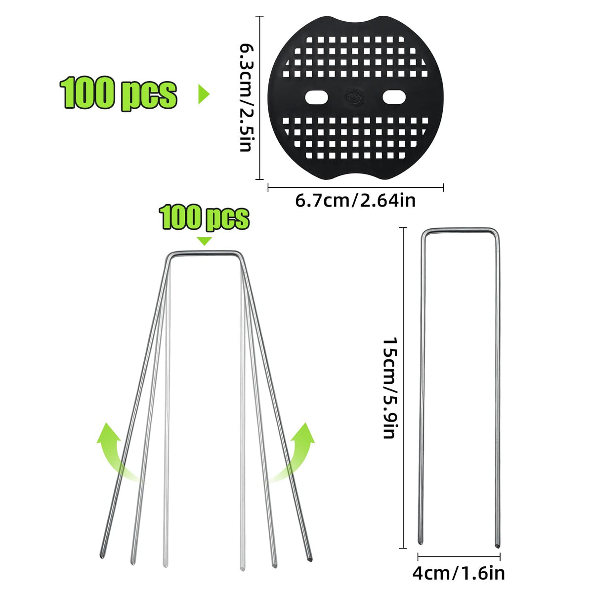 AiTuiTui 100pcs fixing gasket sets keep barriers flush and tear-free.