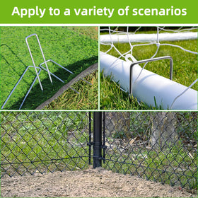 AiTuiTui weed barrier staples secure drip hoses and fabric outdoors.