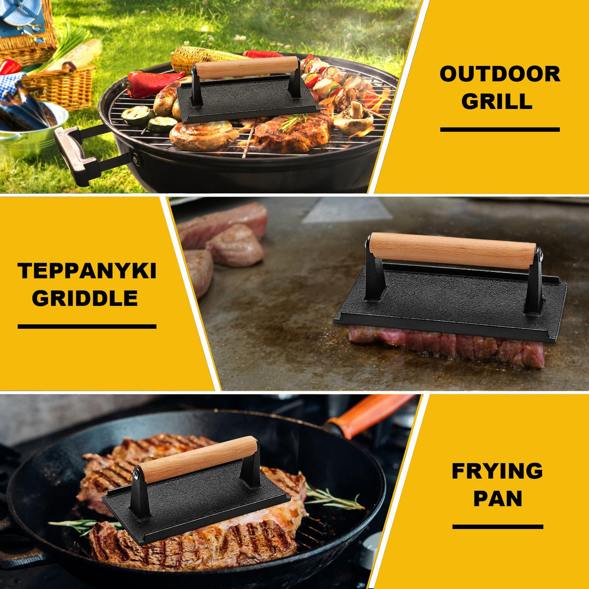 AIVIKI even-heat design supports consistent cooking across foods.