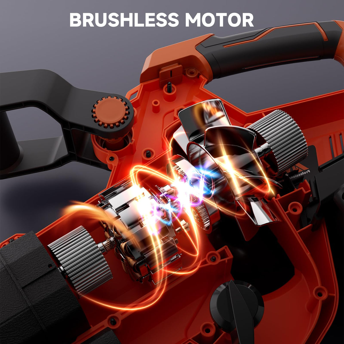 AIVOLT mulch blades enabling 15:1 reduction for easier disposal.