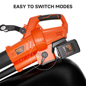 AIVOLT cordless unit delivering 600 CFM airflow for thorough clearing.
