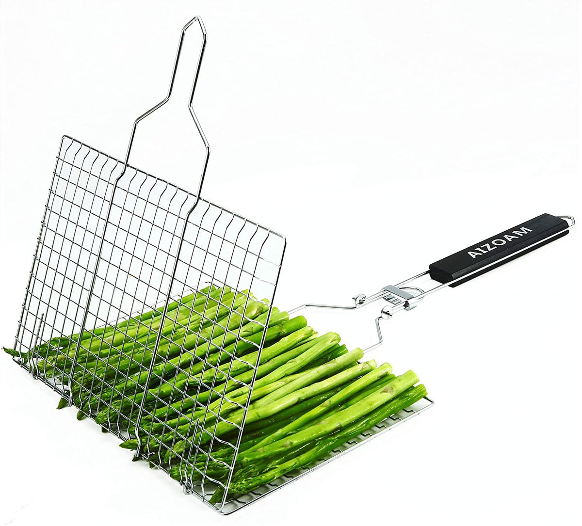 AIZOAM shallow grill basket lightweight design for weekend BBQs