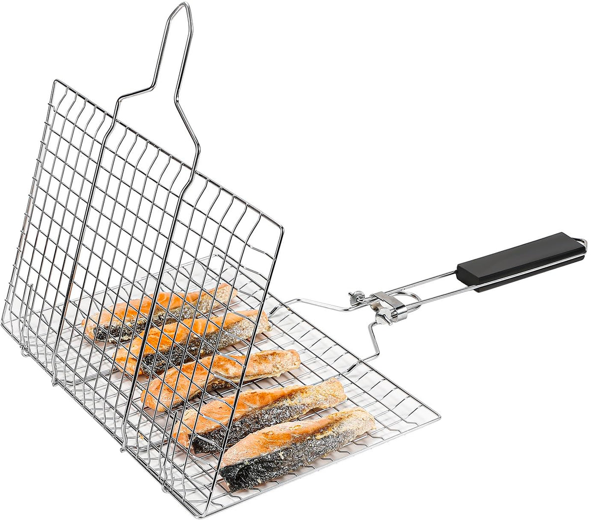AIZOAM shallow grill basket outdoor cooking solution for fish and vegetables