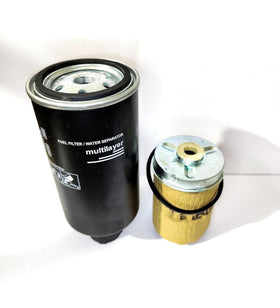 AJ Automotive fuel filter kit close-up highlighting filtration media and build quality