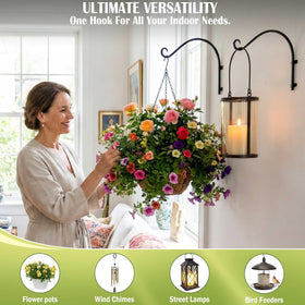 AJART bird feeder hanger creates space-efficient garden focal points.