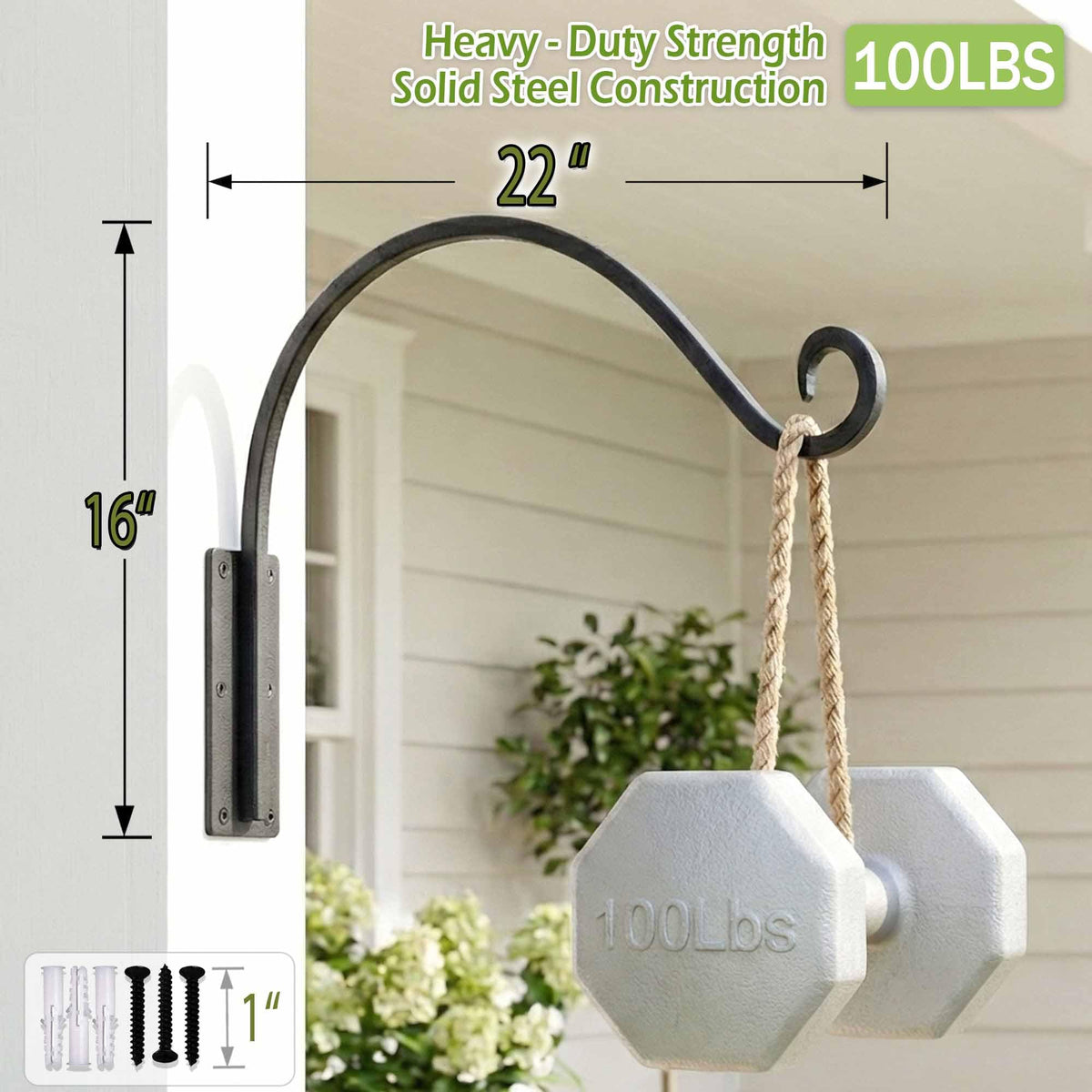 AJART Hanging Plant Hanger with hardware pack simplifies installation on decks