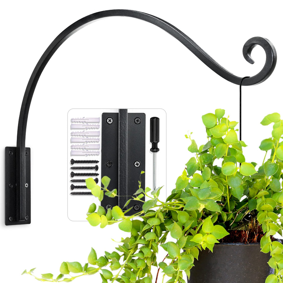 AJART Hanging Plant Hanger front view shows sturdy bracket ready for up to 100 lbs