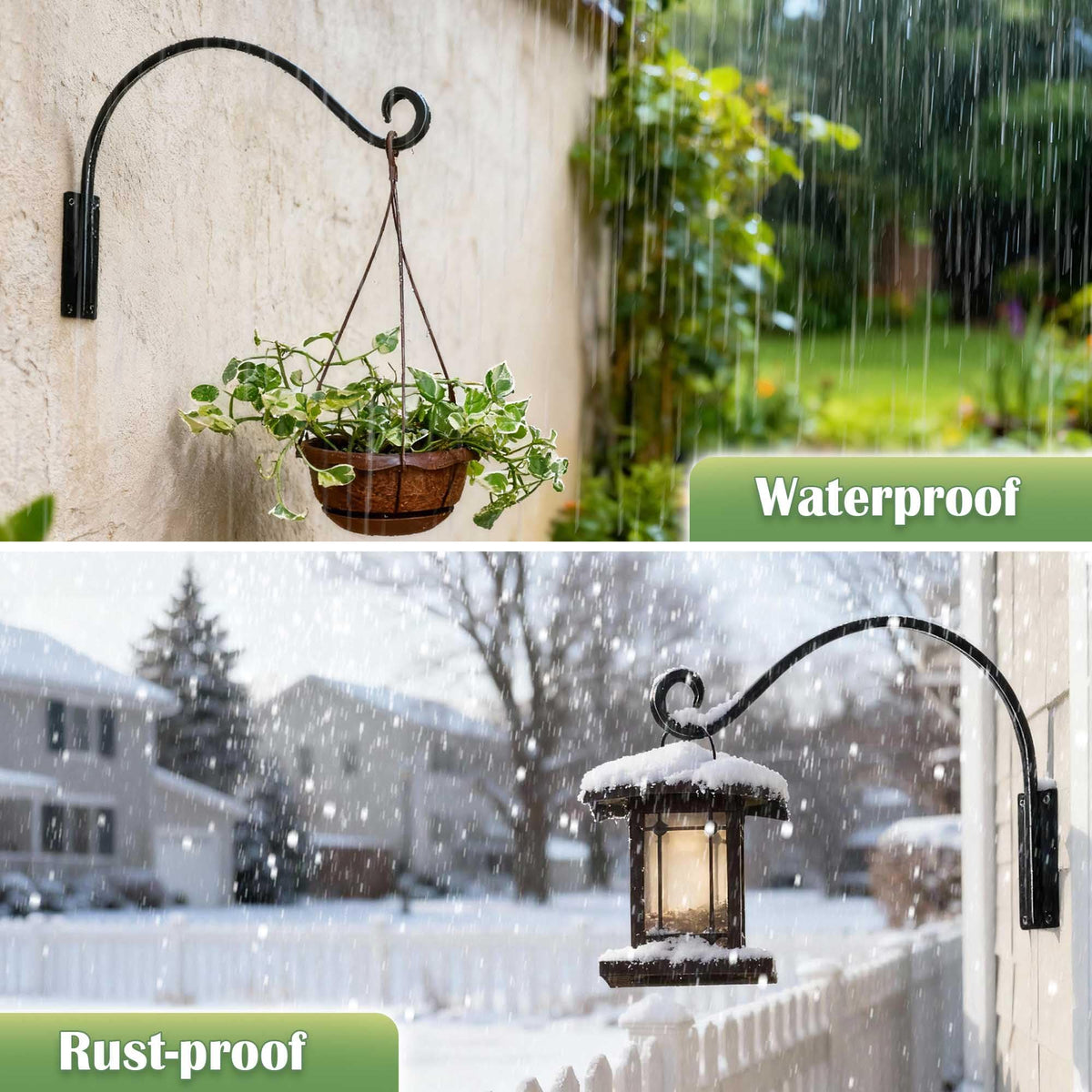 AJART Hanging Plant Hanger outdoor wall mount ideal for wind chimes